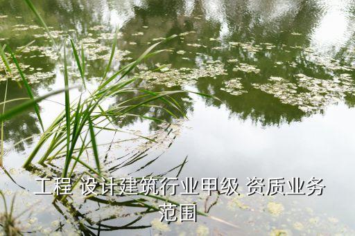  工程 设计建筑行业甲级 资质业务范围