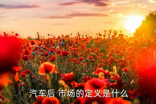  汽车后 市场的定义是什么