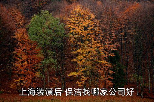上海装潢后 保洁找哪家公司好