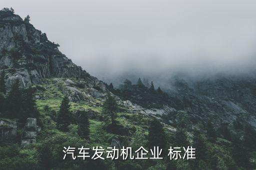  汽车发动机企业 标准