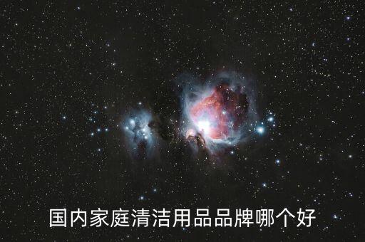 国内家庭清洁用品品牌哪个好