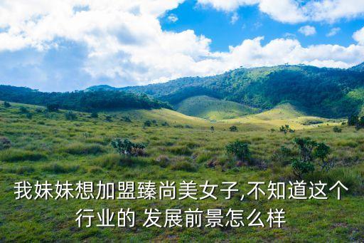 我妹妹想加盟臻尚美女子,不知道这个行业的 发展前景怎么样
