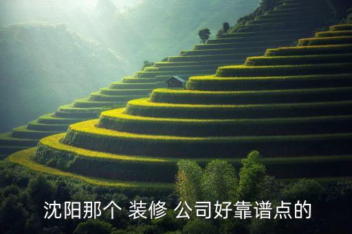  沈阳那个 装修 公司好靠谱点的