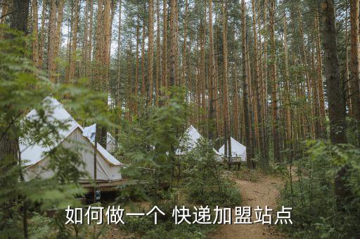如何做一个 快递加盟站点