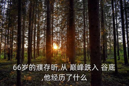 66岁的濮存昕,从 巅峰跌入 谷底,他经历了什么