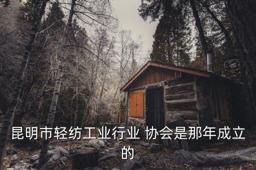昆明市轻纺工业行业 协会是那年成立的