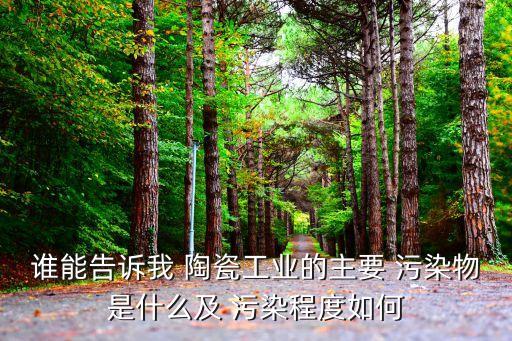 谁能告诉我 陶瓷工业的主要 污染物是什么及 污染程度如何