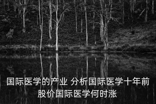 国际医学的产业 分析国际医学十年前股价国际医学何时涨