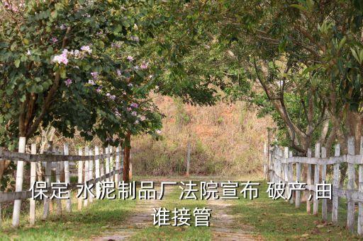 水泥行业破产比例,保定水泥制品厂清算组接管清算公司