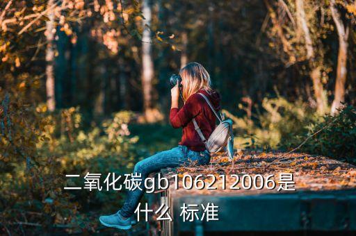  二氧化碳gb106212006是什么 标准