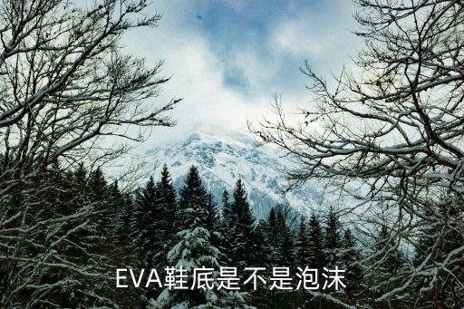 EVA鞋底是不是泡沫