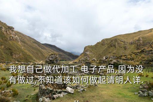 我想自己做代加工 电子产品,因为没有做过,不知道该如何做起请明人详...