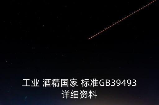 工业 酒精国家 标准GB39493详细资料