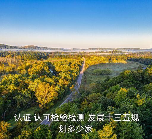  认证 认可检验检测 发展十三五规划多少家