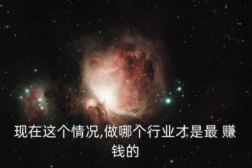 现在这个情况,做哪个行业才是最 赚钱的
