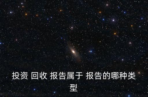 投资 回收 报告属于 报告的哪种类型