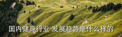 国内健身行业 发展趋势是什么样的