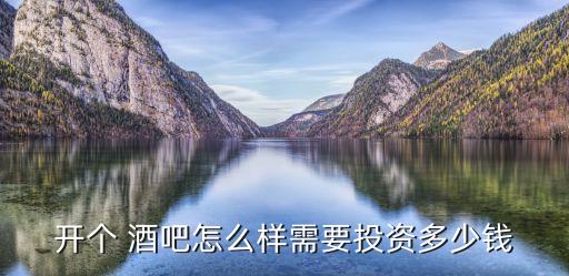 酒吧行业经济分析,开水和咸花生对酒吧利润有何影响?