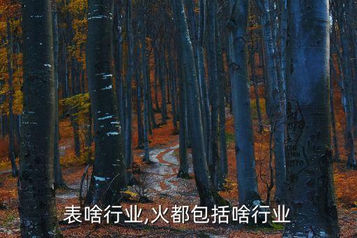 火代表啥行业,火都包括啥行业