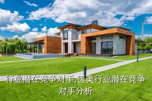 手机行业潜在竞争对手,医美行业潜在竞争对手分析