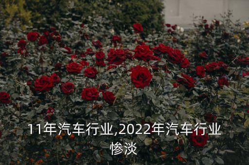 2011年汽车行业,2022年汽车行业惨淡