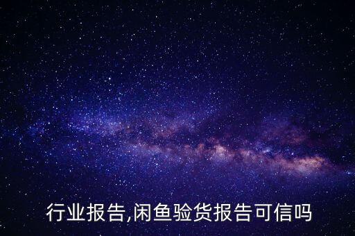 咸鱼 行业报告,闲鱼验货报告可信吗