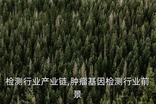 基因检测行业产业链,肿瘤基因检测行业前景