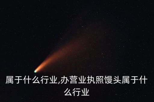 馒头属于什么行业,办营业执照馒头属于什么行业