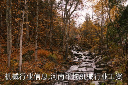 河南机械行业信息,河南平均机械行业工资