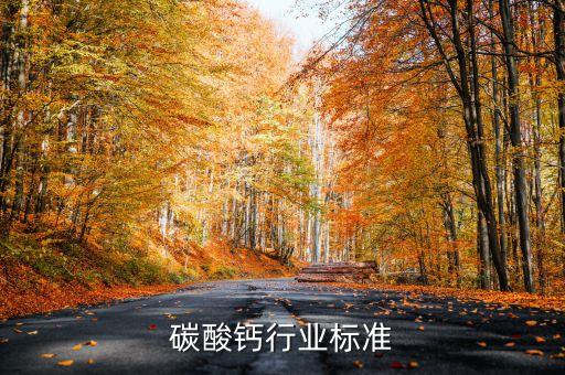 轻质碳酸钙行业标准