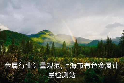 有色金属行业计量规范,上海市有色金属计量检测站