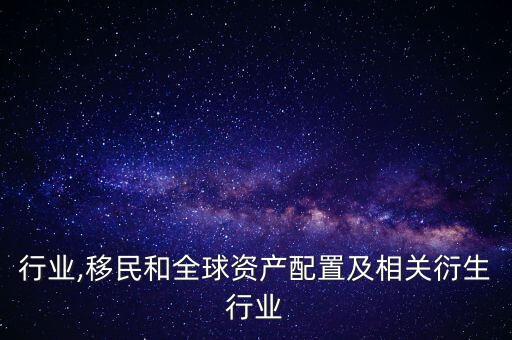 衍生行业,移民和全球资产配置及相关衍生行业