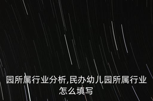 幼儿园所属行业分析,民办幼儿园所属行业怎么填写