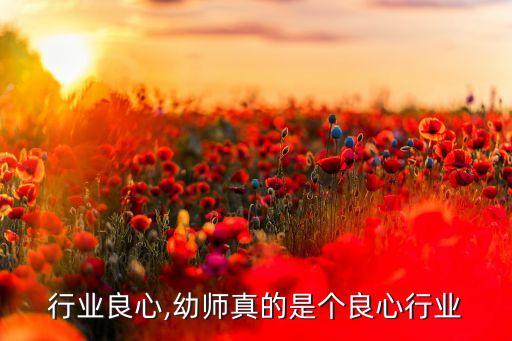 关于行业良心,幼师真的是个良心行业