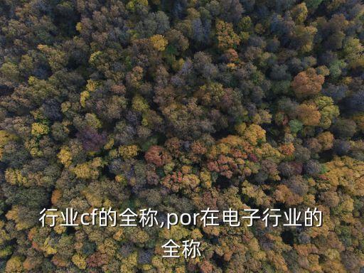 电子行业cf的全称,por在电子行业的全称