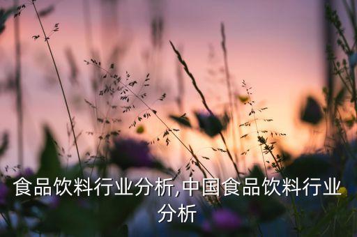 关于食品饮料行业分析,中国食品饮料行业分析