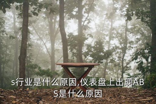 abs行业是什么原因,仪表盘上出现ABS是什么原因