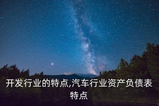 汽车开发行业的特点,汽车行业资产负债表特点