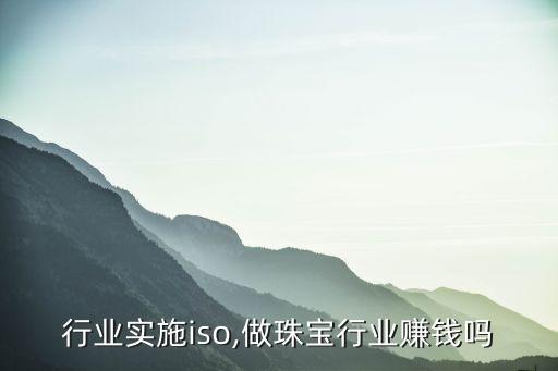 珠宝行业实施iso,做珠宝行业赚钱吗