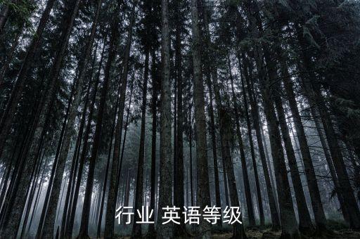 电力行业 英语等级