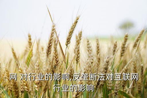 互联网 对行业的影响,反垄断法对互联网行业的影响