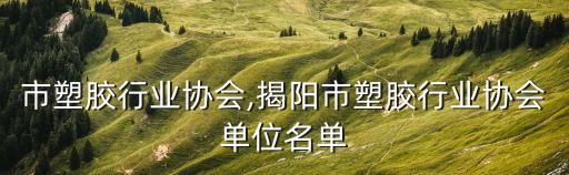 苏州市塑胶行业协会,揭阳市塑胶行业协会单位名单