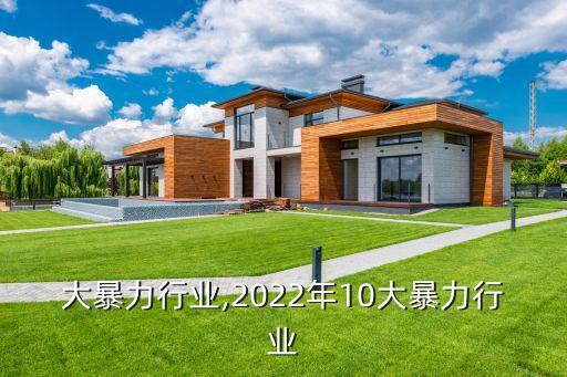 10大暴力行业,2022年10大暴力行业