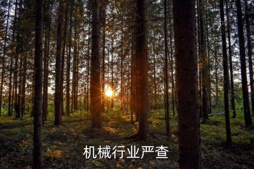浙江机械行业严查