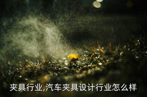 我国夹具行业,汽车夹具设计行业怎么样