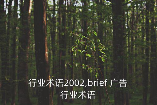 园林行业术语2002,brief 广告行业术语