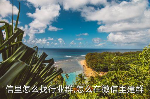 在微信里怎么找行业群,怎么在微信里建群