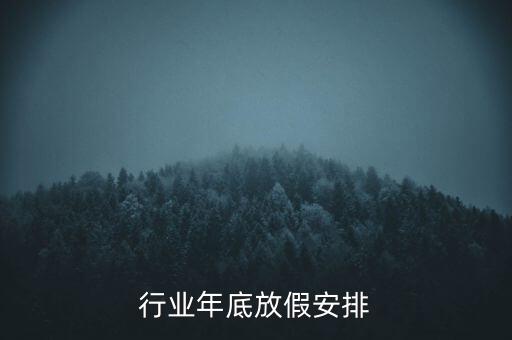 建材行业年底放假安排