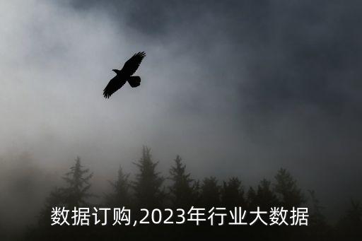 行业数据订购,2023年行业大数据