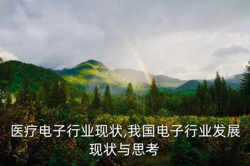 我国医疗电子行业现状,我国电子行业发展现状与思考